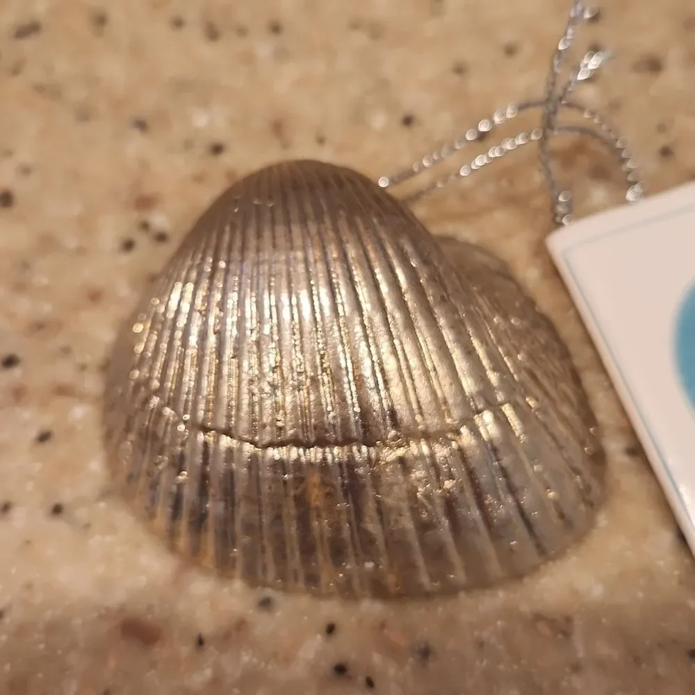 Silver Shell Christmas Ornament Prosperity Tree Farms New